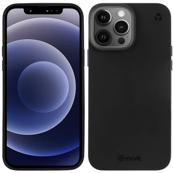 MUVIT VAIHTOON RECYCLETEK SOFT BLACK IPHONE 13 MINI Sort
