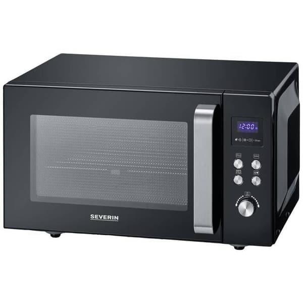 Severin MW 7763 Mikroovn sort, rustfrit stål 900 W grillfunktion