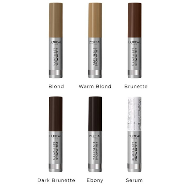 Ripsiväri - L'Oréal Paris - Kulmakarva Artist Plump & Set - Sävy: 108 Tummanruskea - Volyymigeeli 108 Mørk brunette