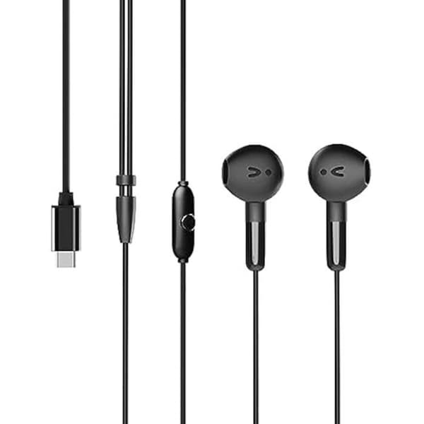 Stereo-høretelefoner - MUVIT - E58 - Type C - Intra-aural - Aktiv støjreduktion Sort