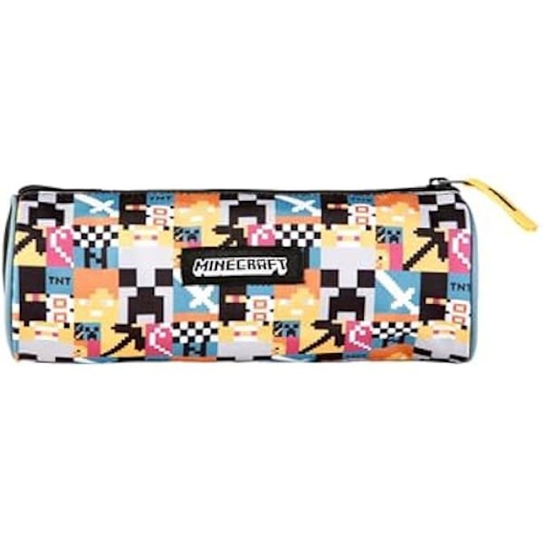 TOYBAGS Minecraft Pixel Penaali - Lapsi - Musta - 8 x 22 x 8 cm - Vetoketjullinen sulkeminen