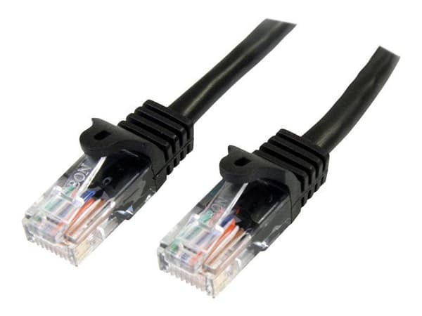 STARTECH Cat5e UTP-netværkskabel - Hookless - 5m - Anti-Snag RJ45 Ethernet-ledning - Patch-kabel - M/M - Sort