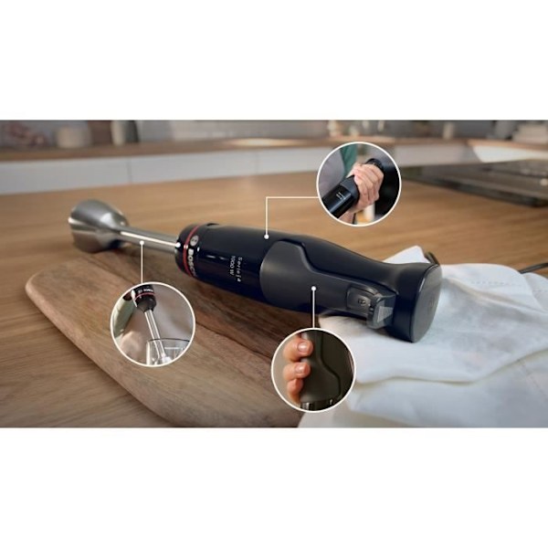BOSCH ErgoMaster Series 4 sauvasekoitin - 1000 W moottori - 4 QuattroBlade terää svart och grått