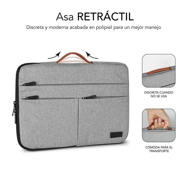 Cover - SUBBLIM - Air Padding 360 - Total beskyttelse - Kompatibel med 15,6" - Grå Grå