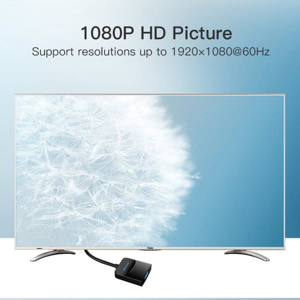 Mini DisplayPort til HDMI-adapter - Vention - 15 cm - Sort - Mat - Bærbar computer - TV - Skærm