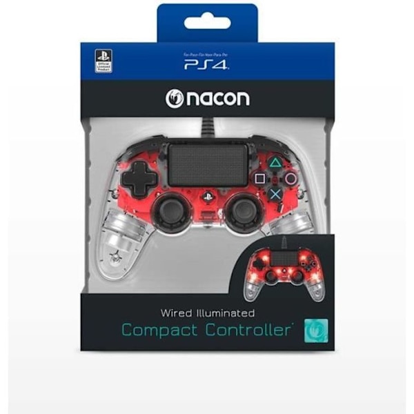 Gamepad - NACON - Kompakt Controller Nacon - Rød - Kablet - Vibration