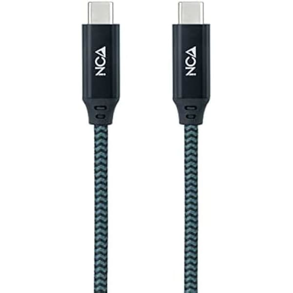 USB-kaapeli - NANOKAAPELI - USB 3.2 Gen2x2 - 20Gbps - 100W - 4K/60Hz - 0.5m Harmaa/Musta