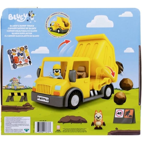 Roskakuorma-auto - BLUEY - Bluey ja Bingo - Figuriinit mukana - Muokattavat lisävarusteet