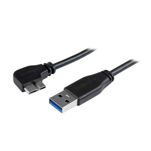 STARTECH Ohut Micro USB 3.0 -kaapeli - USB-A - Micro-B vasen kulma - M/M - 2 m