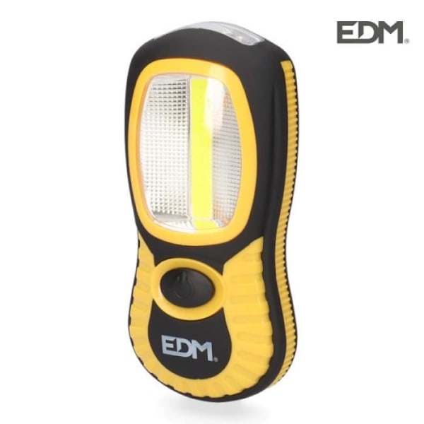 COB XL LED lommelygte. Dobbeltfunktion 1 LED Xlx3W og 3 Ledx1W med krog og 3XAAa magnet (batterier inkluderet) [E3-36382]