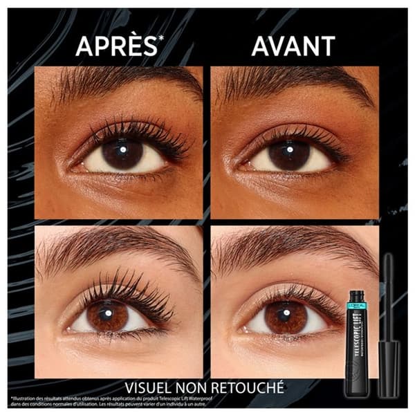 Ripsiväri - L'OREAL PARIS - Telescopic Lift - Vedenkestävä - Musta - 9,9 ml Sort