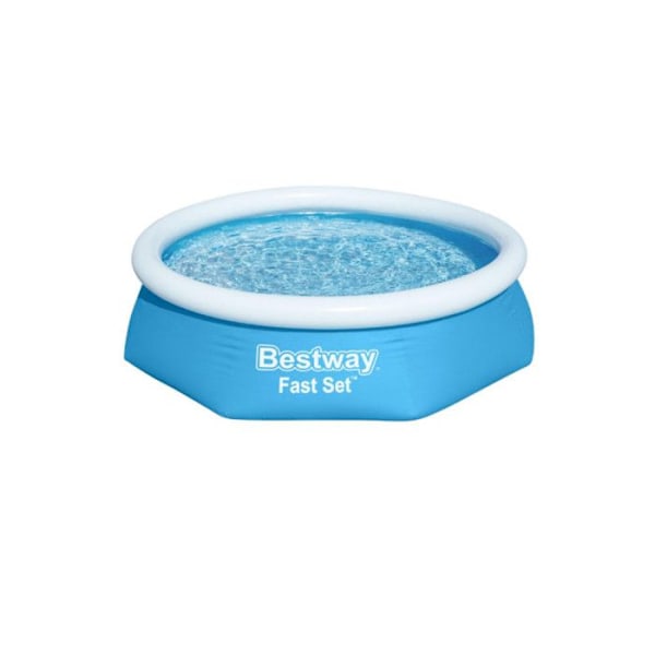 Uppblåsbar pool - Bestway - Fast Set - Ø244x61 cm - 1 880 liter - Patronfilter 1249 l/h Blå
