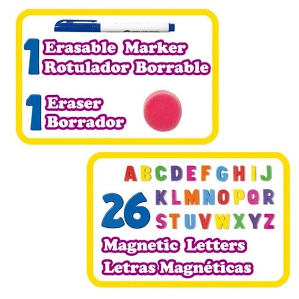 Koulutusharjoitus - Magneettistudio 3-in-1 - Vaaleanpunainen - Taulu ja magneettitaulu - Kirjaimet mukaan lukien Rosa