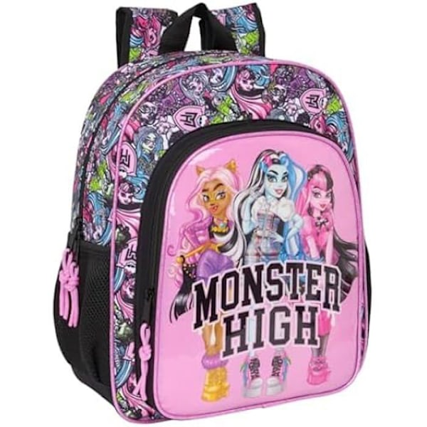 Skolryggsäck - SAFTA - MONSTER HIGH DRAMA - Anpassningsbar till vagn - Bekväm - Mångsidig