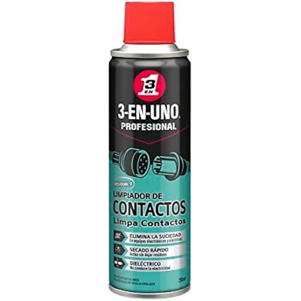 Kontaktrengöring - 3-IN-ONE - professionell 250 ml - dielektrisk - kompatibel med alla material - snabb