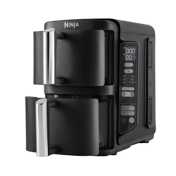 Öljyttö friteuse NINJA - Double Stack SL300EU - Kapasiteetti 7,6L - 6 kypsennysohjelmaa - 2470W