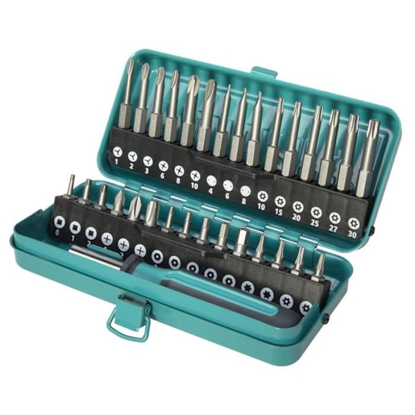 Sikkerhedsskruetrækker Bit Sæt - WOLFCRAFT - 1386000 - Torx Bits - Længde 25 eller 50 mm Grå och blå