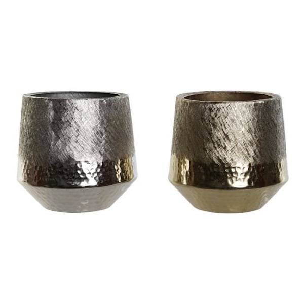 romantiskt silverguld mittstycke 19 x 19 x 20 cm (2 enheter)