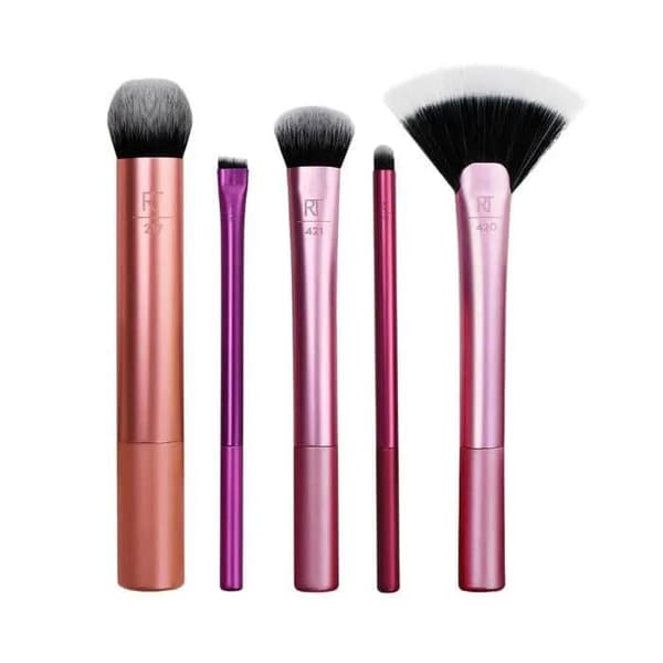 Sæt af makeuppensler - REAL TECHNIQUES - Artist Essentials - 5 dele - Multifarvet - Rosa Multifarvet