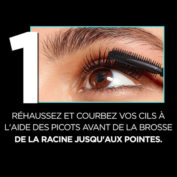 Mascara - L'OREAL PARIS - Telescopic Lift - Vandafvisende - Sort - 9,9 ml Sort