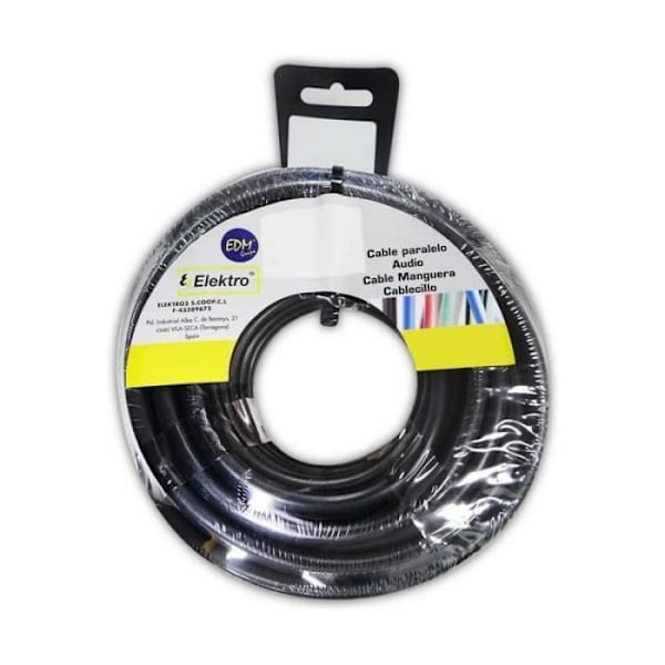 Elektrisk kabeltrommel - EDM - 28411 - Sort - Ledningsført - Praktisk og effektiv