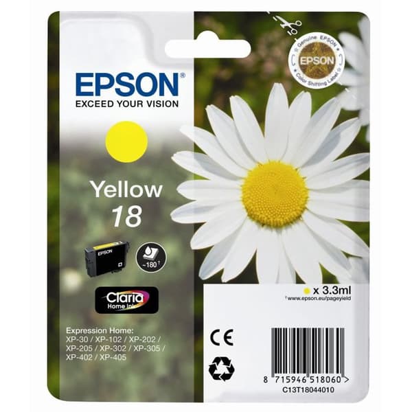EPSON Cartridge T1804 Flower - Gul
