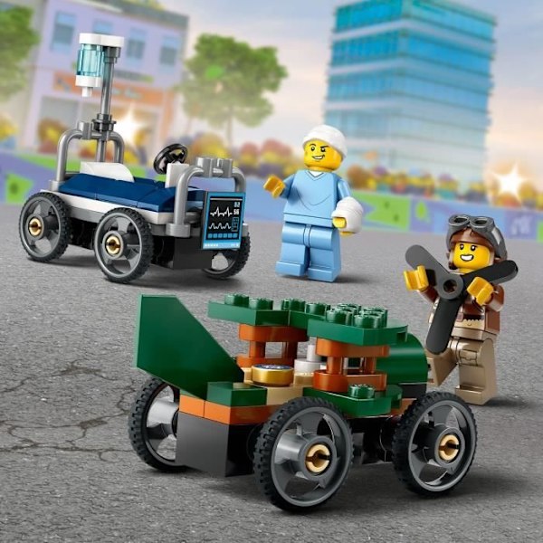LEGO City 60459 Kilpa-autopaketti: lentokone vs. sairaalasänky - Lelu 5-vuotiaasta alkaen Flerfärgad