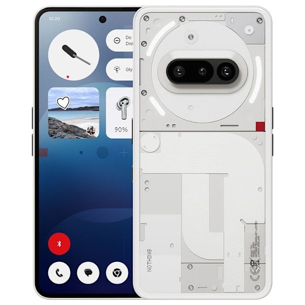 Smartphone Nothing Phone (3a) 5G 8GB 128GB Vit Dual SIM Snapdragon™ 7s Gen 3