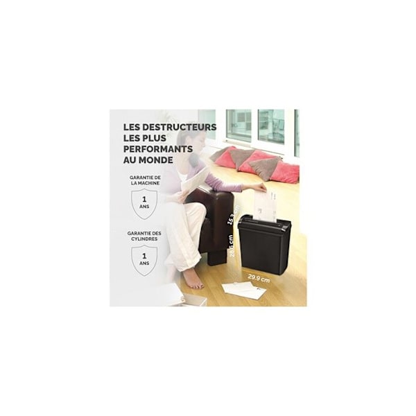 Dokumentmakulator - Fellowes - P-25S - Lige skåret - Kapacitet 5 ark - 11L beholder