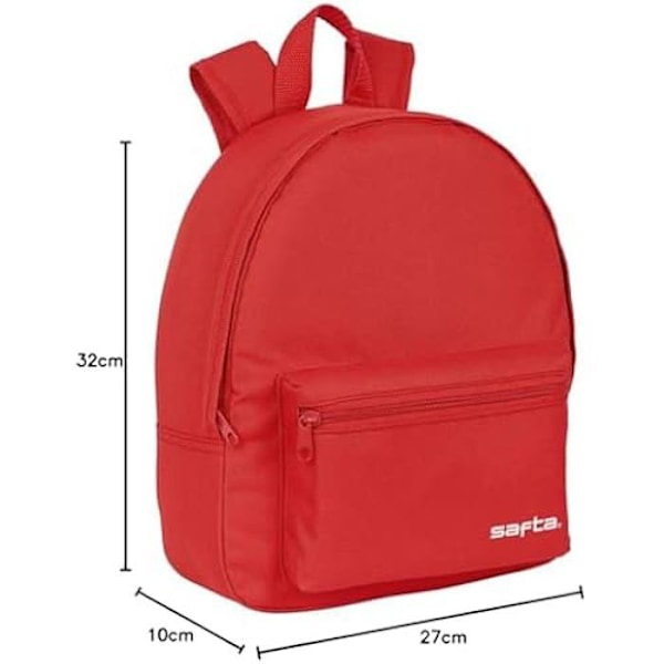 Miniryggsäck - SAFTA - Röd - 27 x 10 x 32 cm - Bekväm - Mångsidig Röd