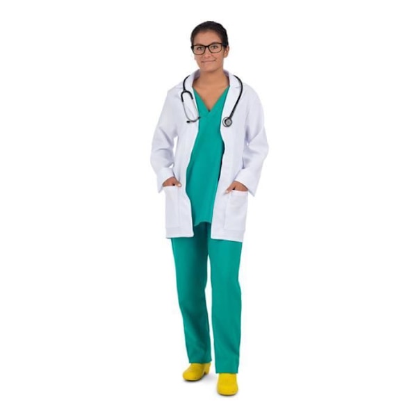 Doktor Dräkt - Ej specificerat - Grön uniform - Kvinna - Vuxen - Flerfärgad Flerfärgad jag