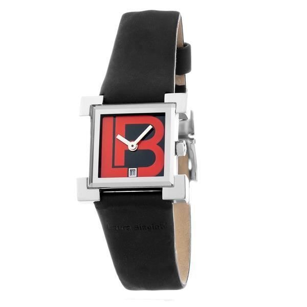 Laura Biagiotti Dameur LB0014L-04 - Quartz - Sort - Læder - Ø 22 mm