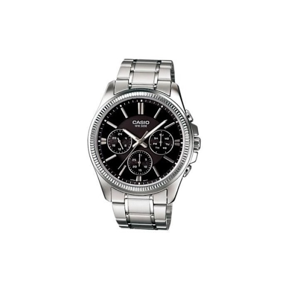 Klocka - CASIO - MTP-1375D-1 - Kronograf - 5 ATM vattentäthet - Rostfritt stål Silver