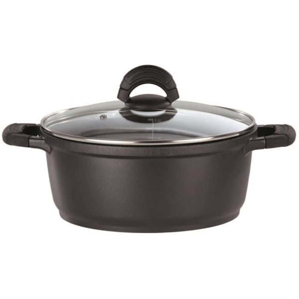 Faitout i aluminium - GSW - SILCOGUSS - 28 cm - Induktion - Sort sort