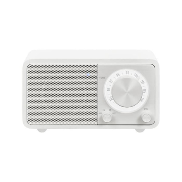 Radio Portable - SANGEAN - ÆGTE MINI (WR-7) - Bluetooth - FM - Hvidt Træhus hvid