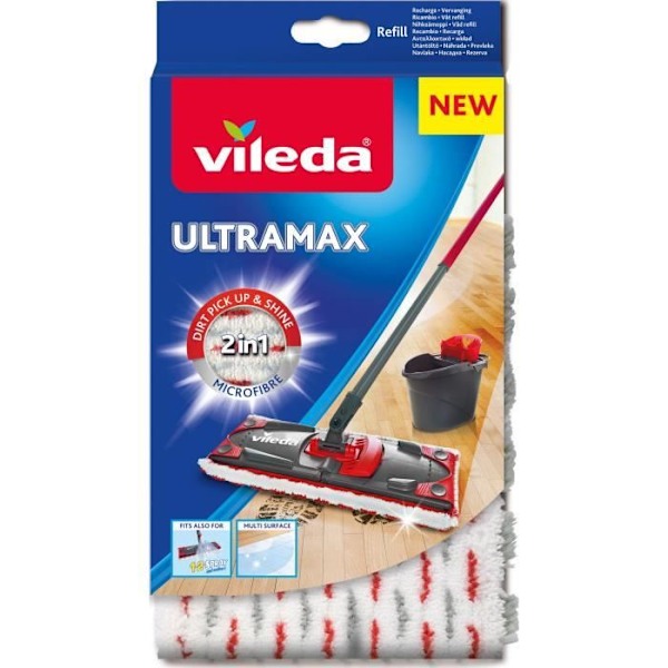 VILEDA UltraMax Power 2 in 1 Refill - Mikrofiber og polyester