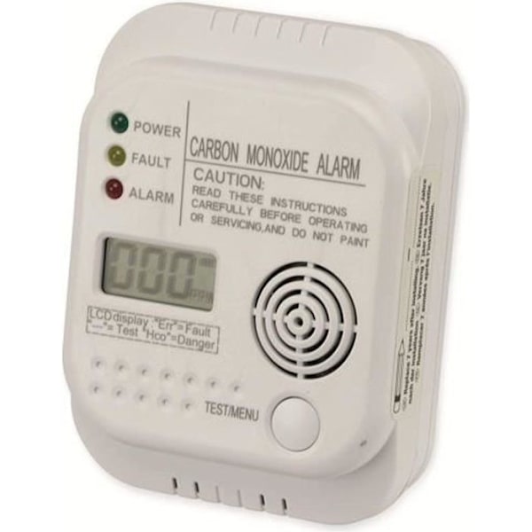 Kulilte detektor - GRUNDIG - 7 års sensor - Digital skærm - Hvid Vit