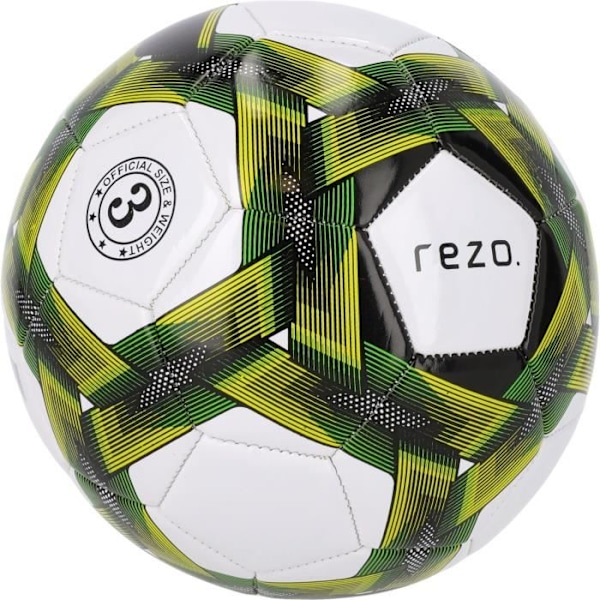Fodbold - REZO - PVC - Størrelse 3 - Gul tofarvet - Holdbar Vit Grön Gul