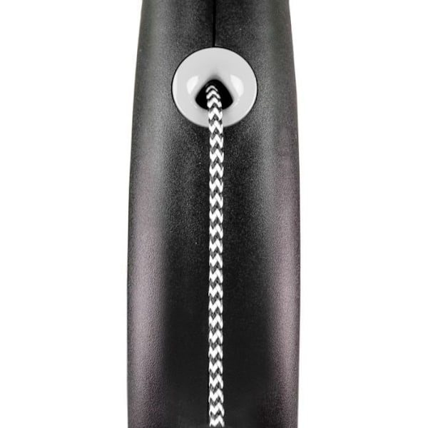 Rullebånd - FLEXI - FU22C5-251-S-SI - 5 meter - Sort/Sølv - Til hunde op til 25 kg