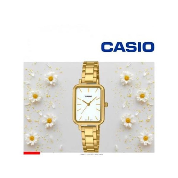 Casio Klocka för kvinnor – Klassisk stil Guld – Vit urtavla -LTP-V009G-7EUDF