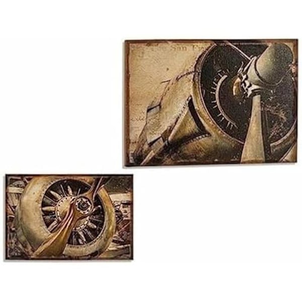 Canvas - Presentdekor - Estándar - Flerfärgad - 92 x 15 x 62 cm Flerfärgad