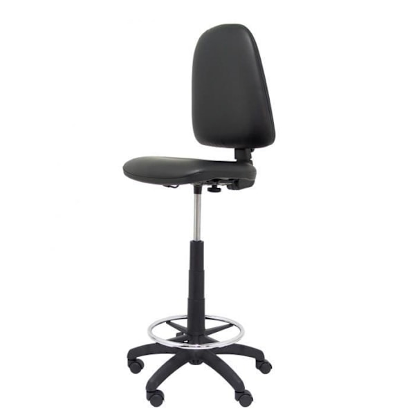 Ergonomisk taburet Ayna i sort kunstlæder - PIQUERAS Y CRESPO - Højdejusterbar - Fodstøtte Svart