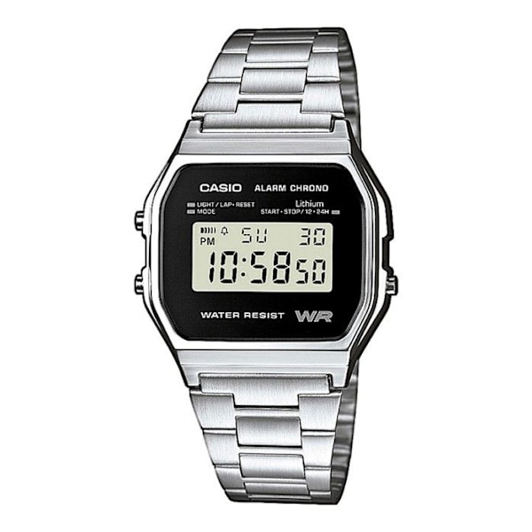 CASIO kvartsikello A158WEA1EF sekoitettu Silver