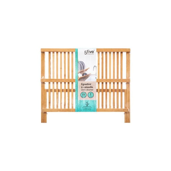 Diskavlopp - Ej specificerat - Vikbar dubbelvåning - Slitstark bambu - Skandinavisk stil - Brun Beige