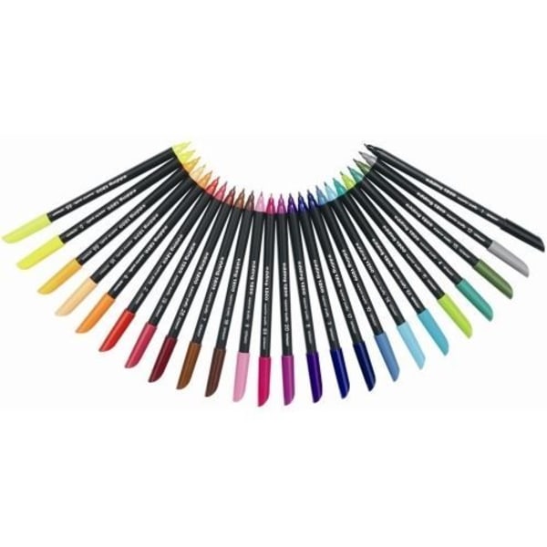Farvepenne - Edding - E-1200 - Sæt med 10 - Spids conic 0,5 til 1 mm - Farve Sort, Multi Sort, Multi
