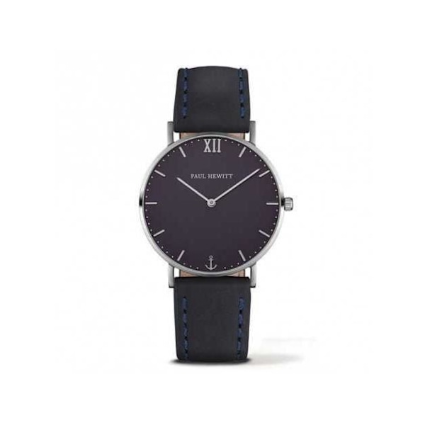Dameur - Paul Hewitt - PH-SA-S-SM-B-11S - Ø 36 mm - Sort læder - Vandtæthed 5 Atm Svart