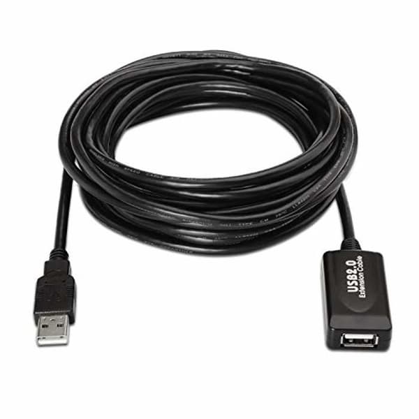 USB 2.0 - AISENS - A101 - 5 m - Laajennuskaapeli - Värinä Musta