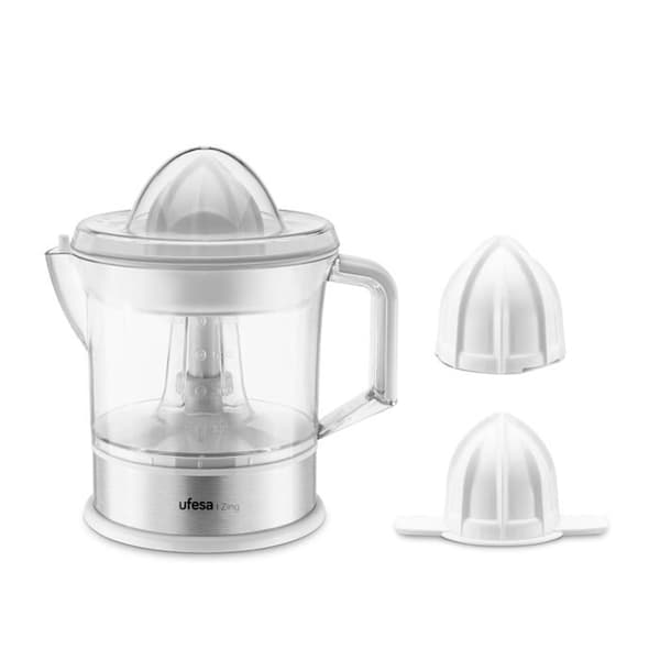Elektrisk citruspresser - Ufesa - 40W - 0,7L - Rustfrit stål - 2 koner - Justerbart filter