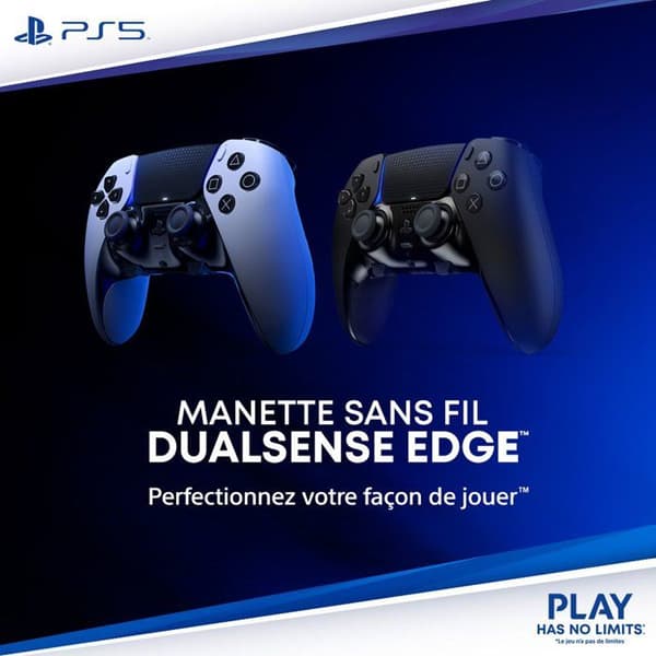 Langaton DualSense Edge™ - Midnight Black I PS5 ja PC Sort