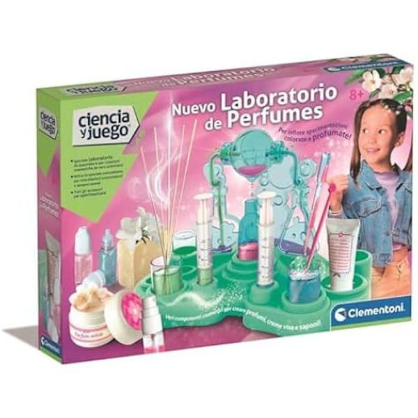 Clementoni - Ny parfumlaboratorium - Utbildningsspel för barn - Tillverka dina egna parfymer och Flerfärgad